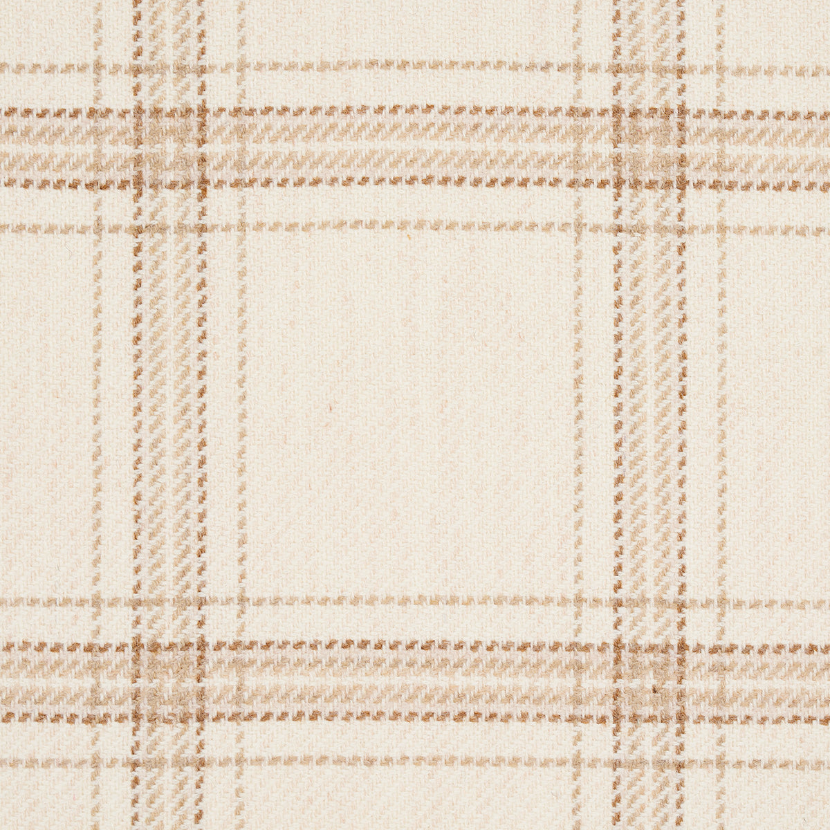 Schumacher Blackburn Merino Plaid Ivory Fabric 82340