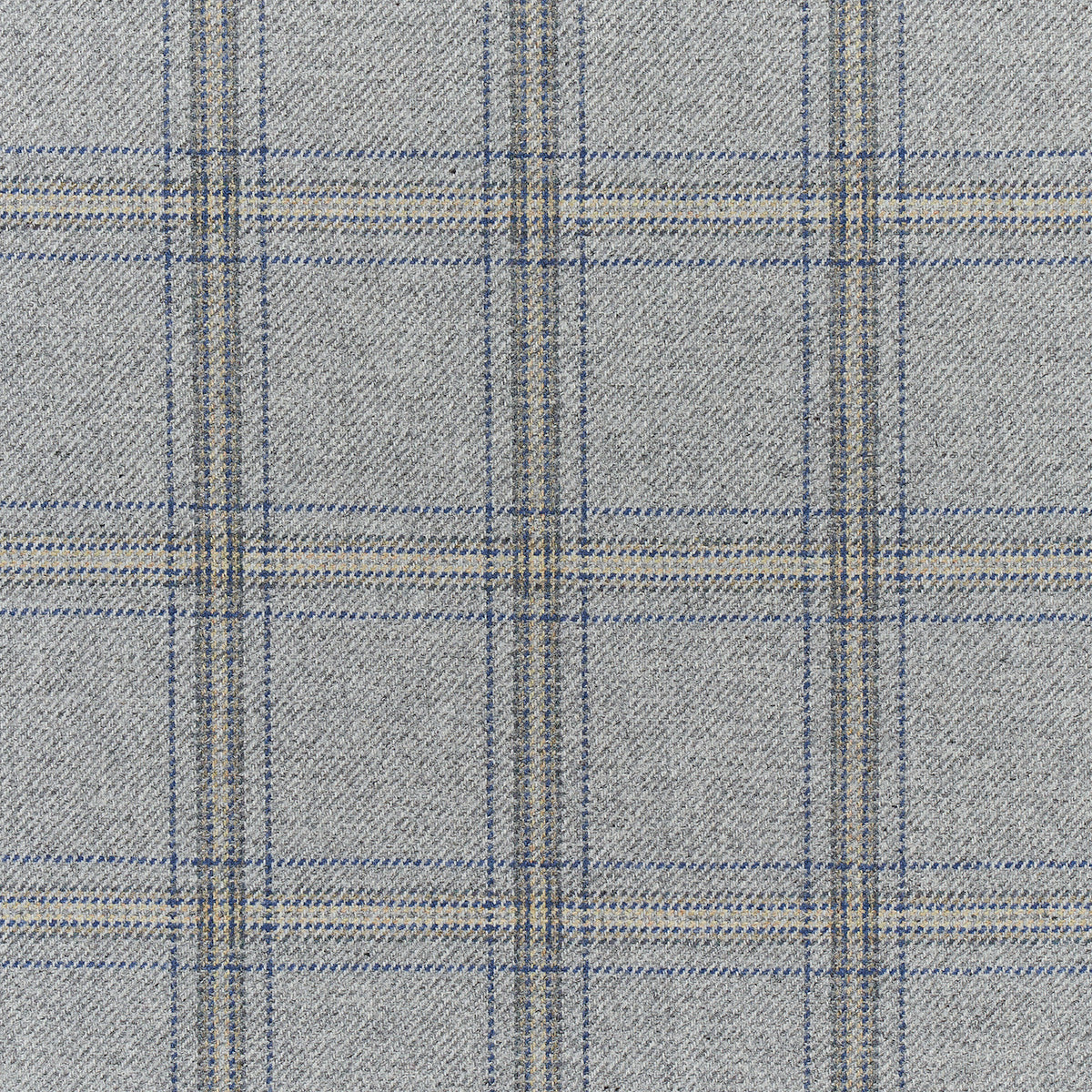 Schumacher Blackburn Merino Plaid Grey Fabric Sample 82342
