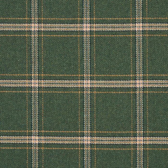 Schumacher Blackburn Merino Plaid Green Fabric 82343