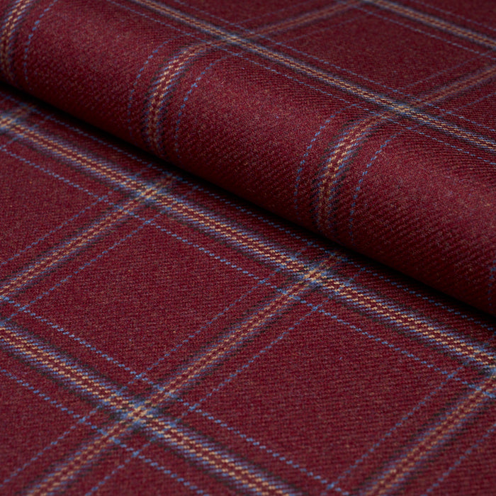 Schumacher Blackburn Merino Plaid Redwood Fabric Schumacher 82344