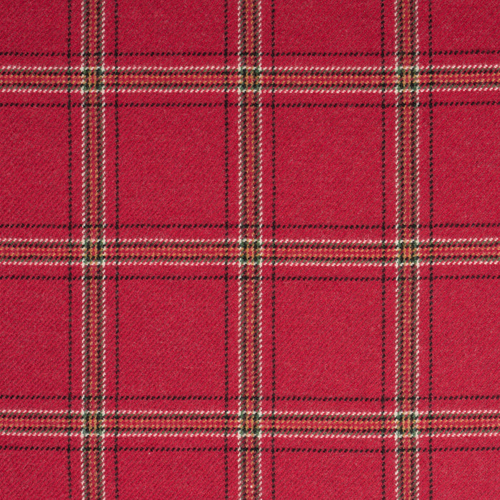 Schumacher Blackburn Merino Plaid Crimson Fabric Schumacher 82345