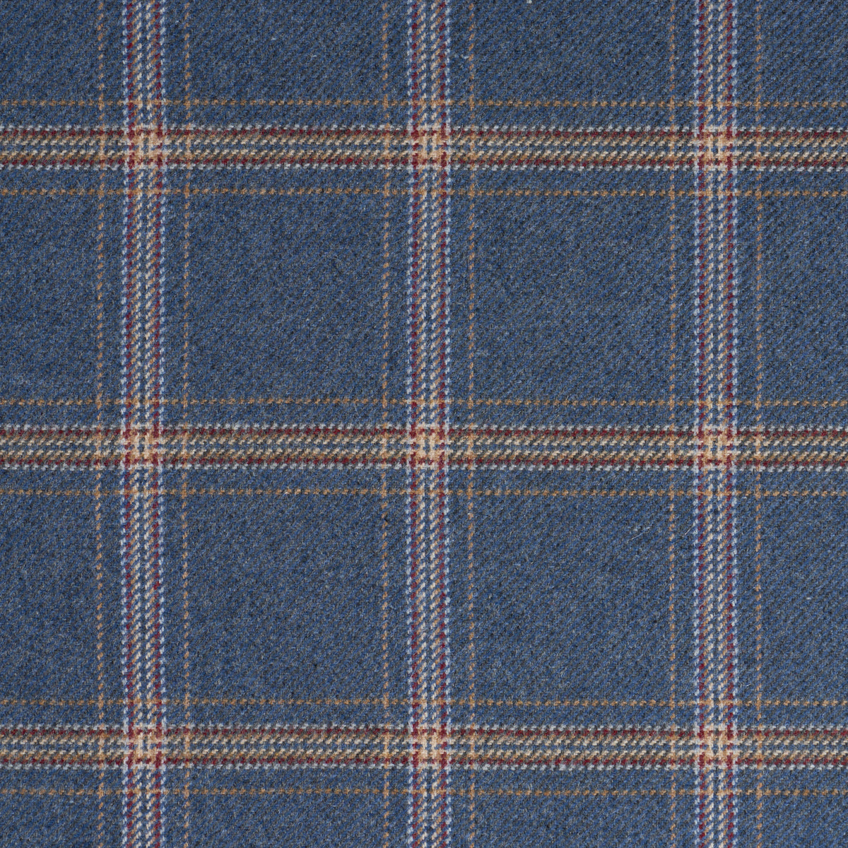 Schumacher Blackburn Merino Plaid Denim Fabric Sample 82346