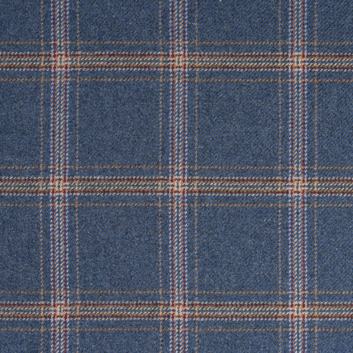 Schumacher Blackburn Merino Plaid Denim Fabric Sample 82346