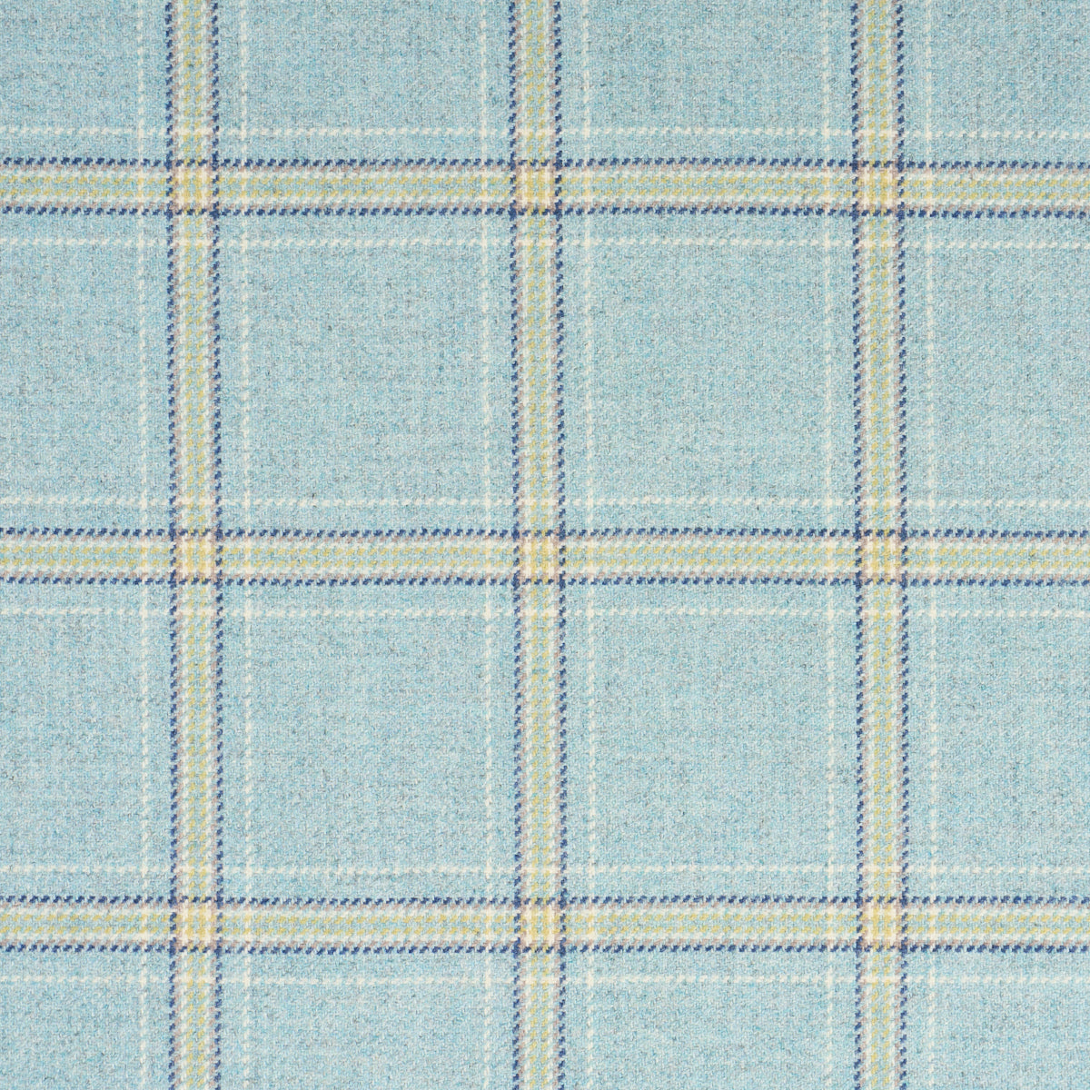 Schumacher Blackburn Merino Plaid Robin'S Egg Fabric Schumacher 82347