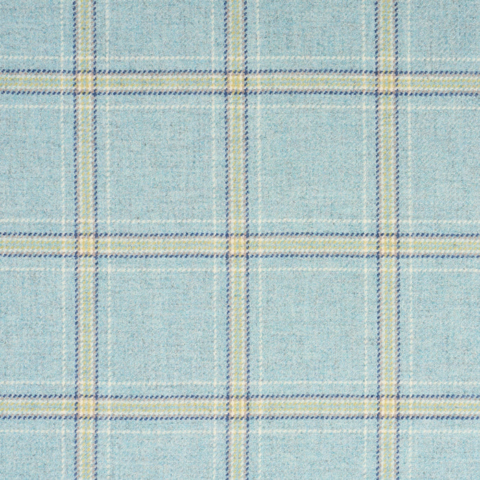 Schumacher Blackburn Merino Plaid Robin'S Egg Fabric Schumacher 82347