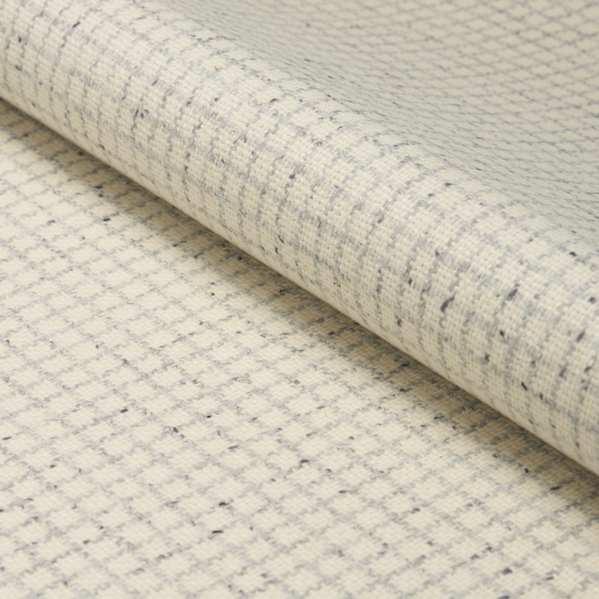 Schumacher Hudson Wool Check Ivory Fabric 82350