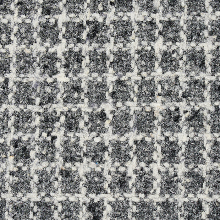 Schumacher Hudson Wool Check Grey Fabric 82352