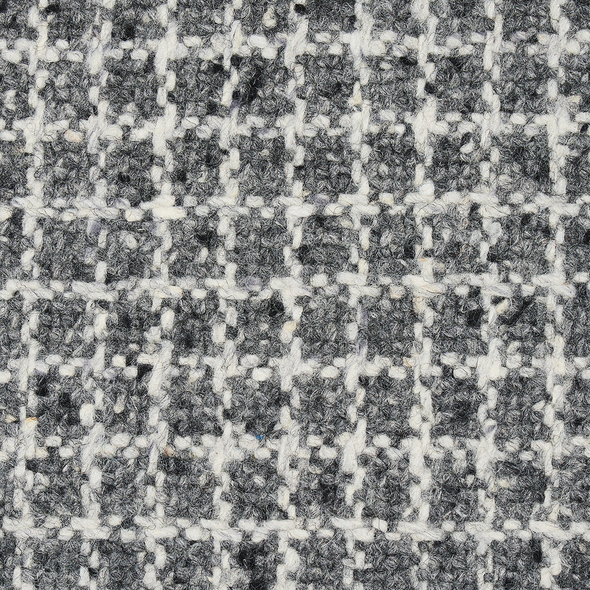 Schumacher Hudson Wool Check Grey Fabric Sample 82352