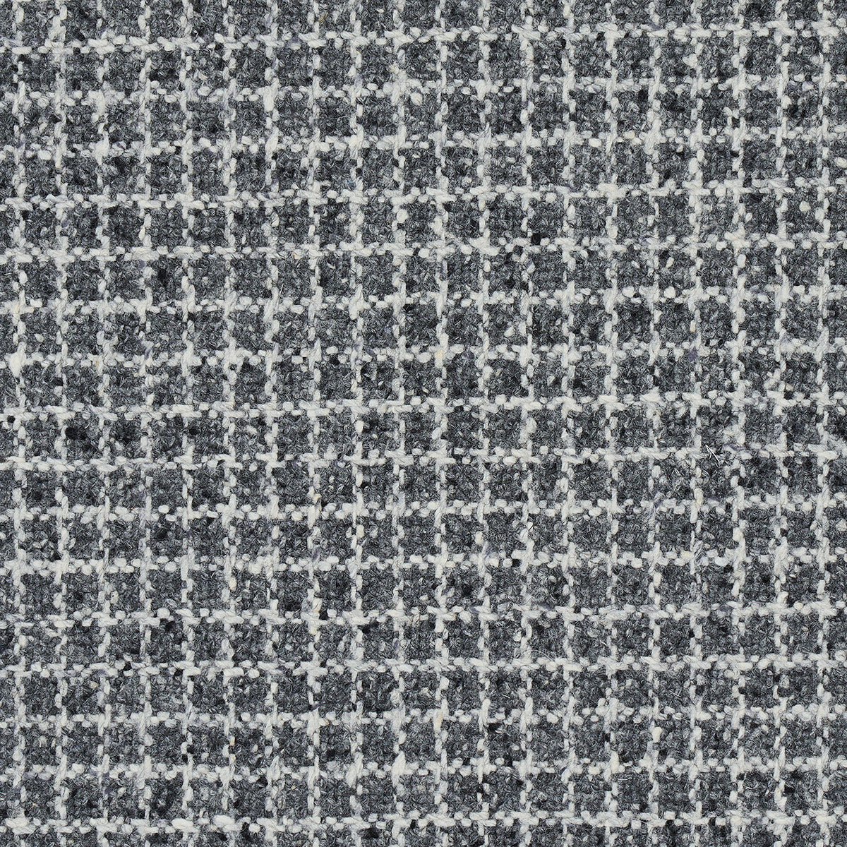 Schumacher Hudson Wool Check Grey Fabric Sample 82352