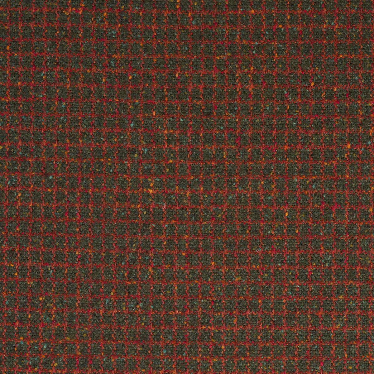 Schumacher Hudson Wool Check Forest Green Fabric Sample 82353