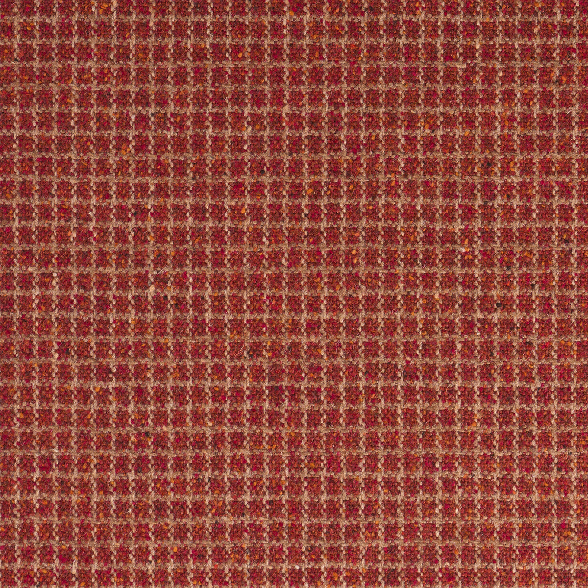 Schumacher Hudson Wool Check Rust Fabric Schumacher 82354