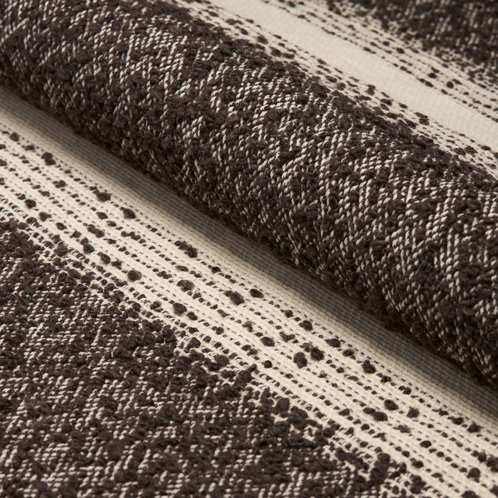 Schumacher Jessen Alpaca Stripe Brown Fabric 82381