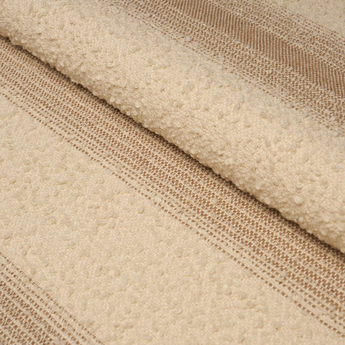 Schumacher Jessen Alpaca Stripe Natural Fabric Sample 82382