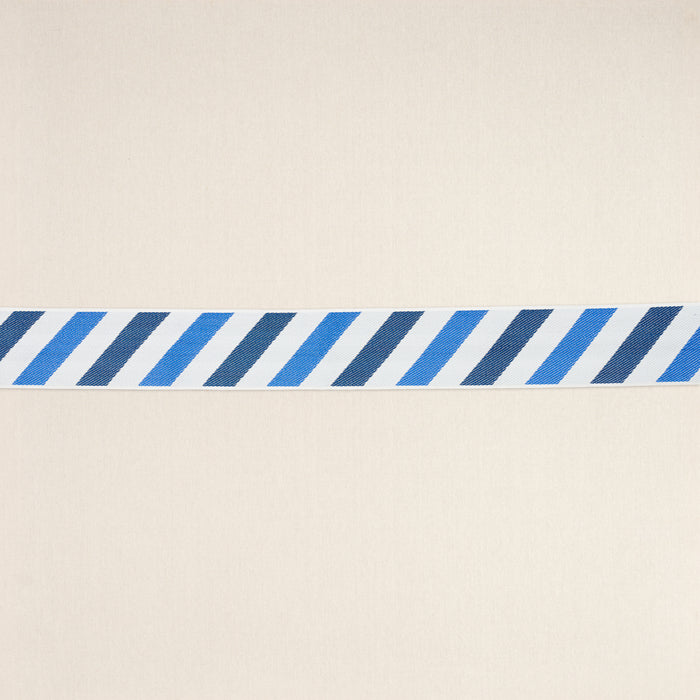 Schumacher Airmail II Indoor/Outdoor Tape Blue And Blue Trim 82431