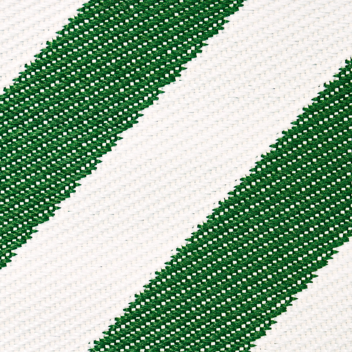 Schumacher Airmail II Indoor/Outdoor Tape Green And Ivory Trim 82432