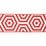 Schumacher Bees Knees Indoor/Outdoor Tape Red Trim 82450
