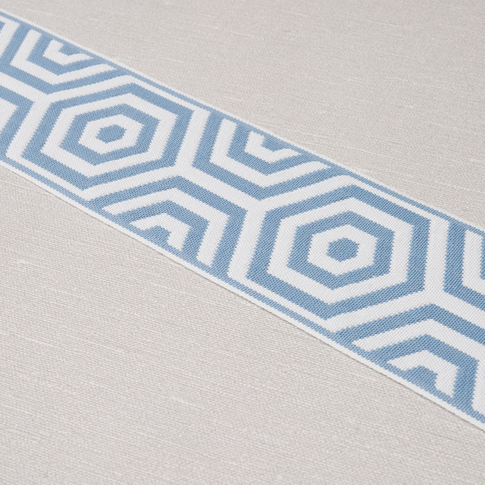 Schumacher Bees Knees Indoor/Outdoor Tape Sky Trim Sample 82453