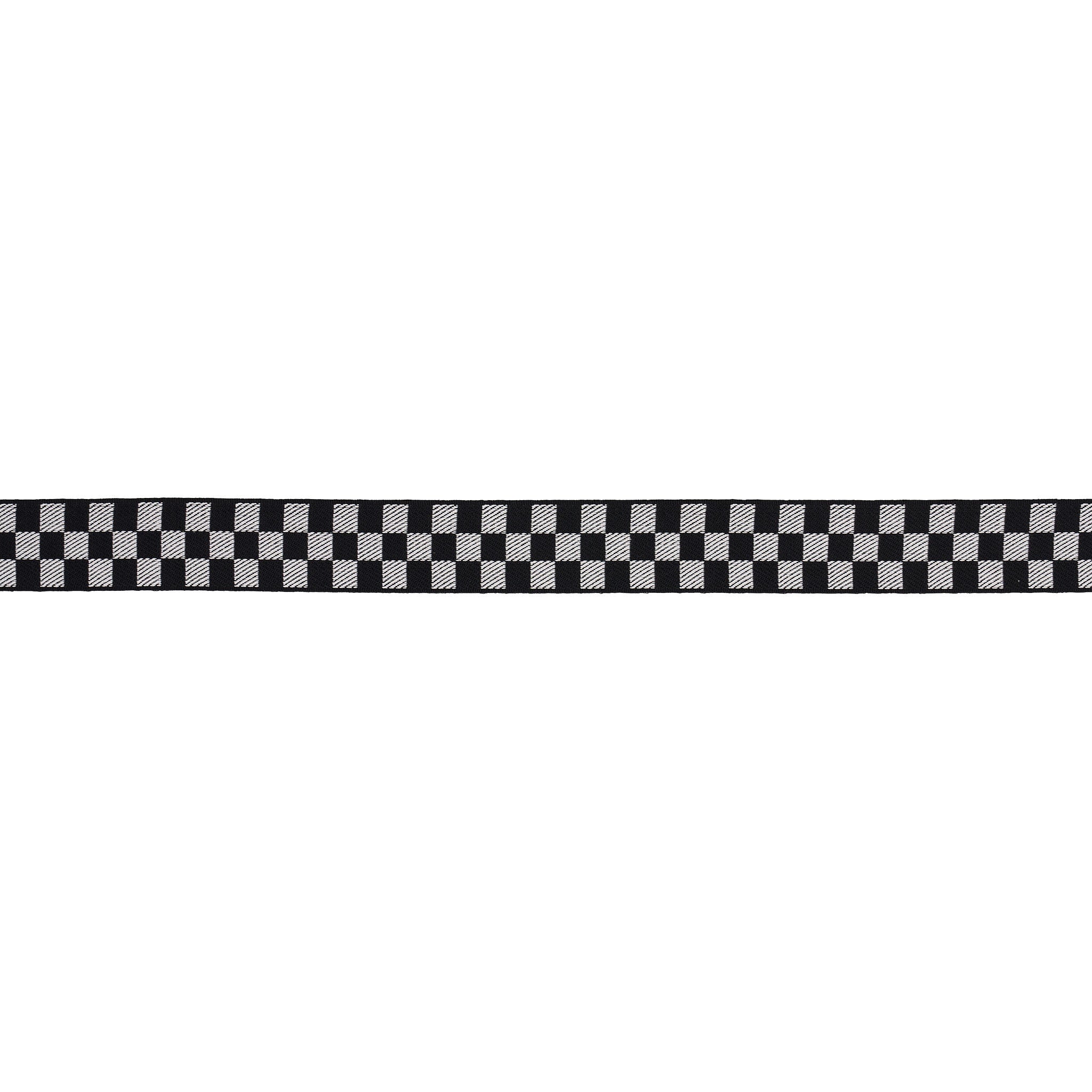 Schumacher Zee Tape Black & Ivory Trim Sample 82480