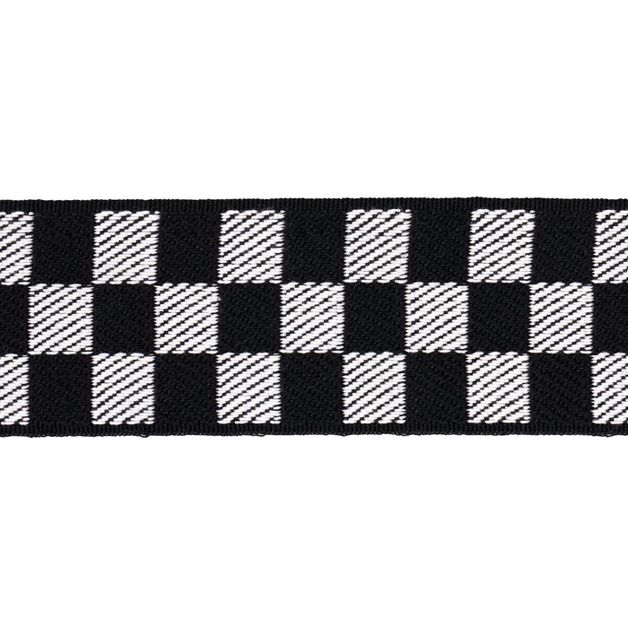 Schumacher Zee Tape Black & Ivory Trim 82480