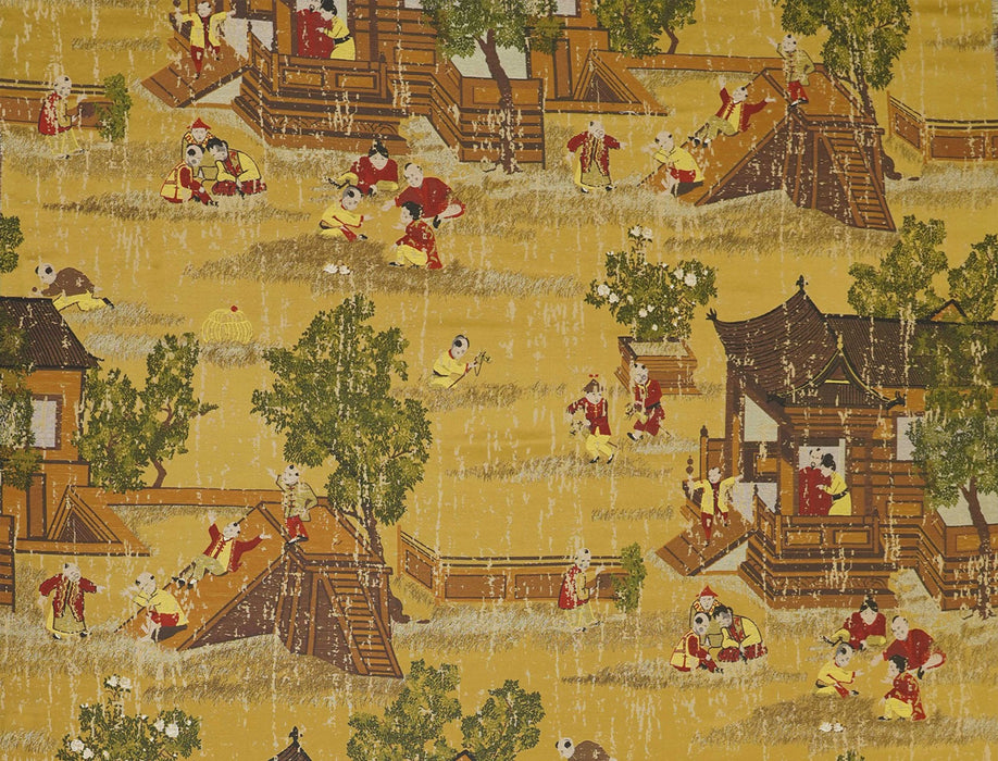 Jim Thompson Samsara Gold / Multicolor Fabric JT013829002