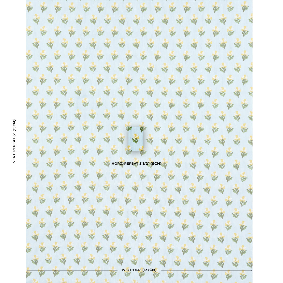 Schumacher Rosina Floral Marigold Fabric Sample 82632