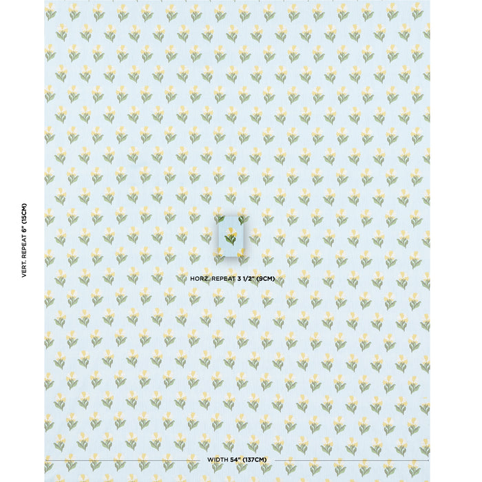 Schumacher Rosina Floral Marigold Fabric Sample 82632