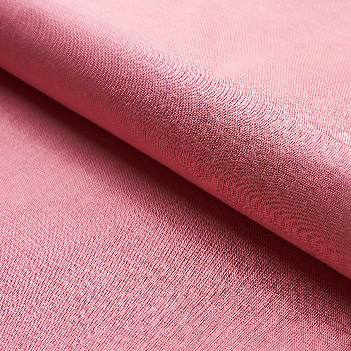 Schumacher Lange Glazed Linen Pink Fabric Sample 82681