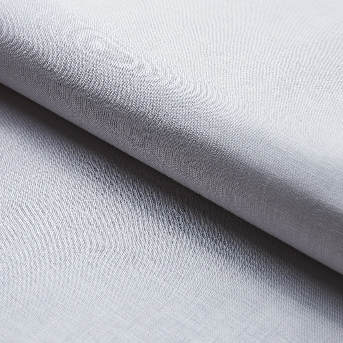 Schumacher Lange Glazed Linen Soft Grey Fabric Sample 82683