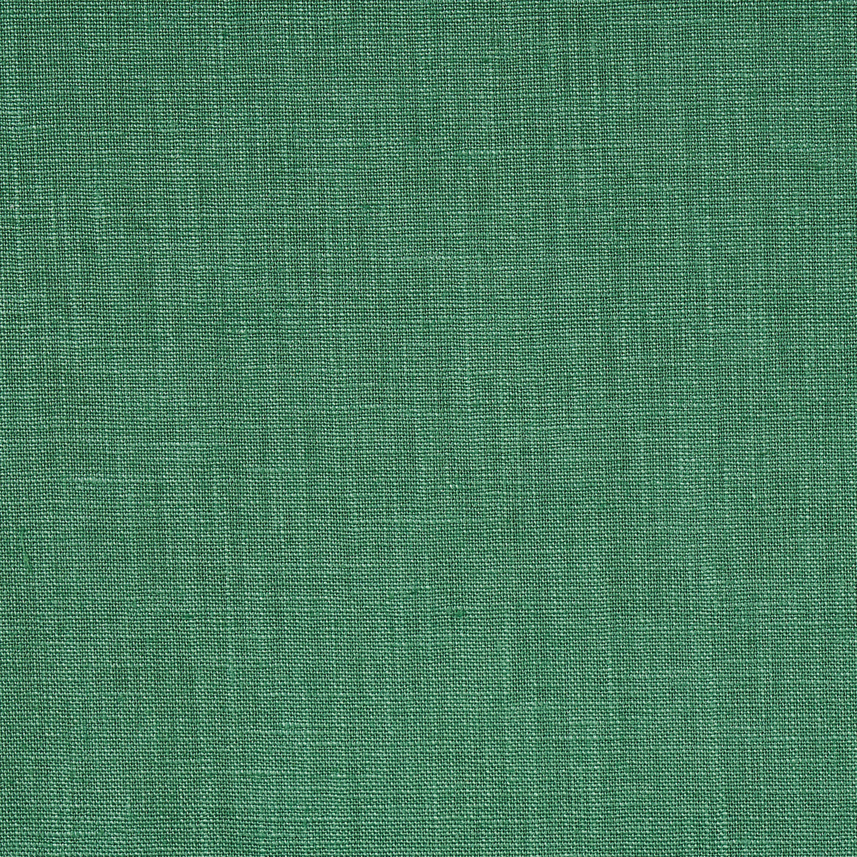 Schumacher Lange Glazed Linen Emerald Fabric Sample 82687