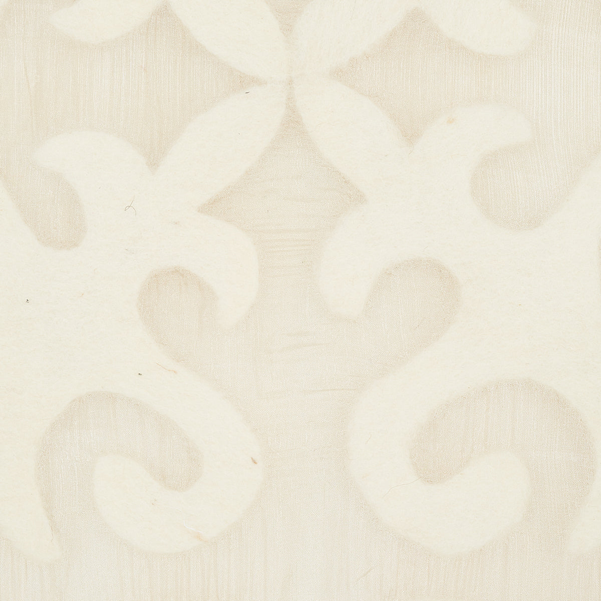 Schumacher Kyrgyzstan Wool Silk Panel Oyster And Natural Fabric 82690