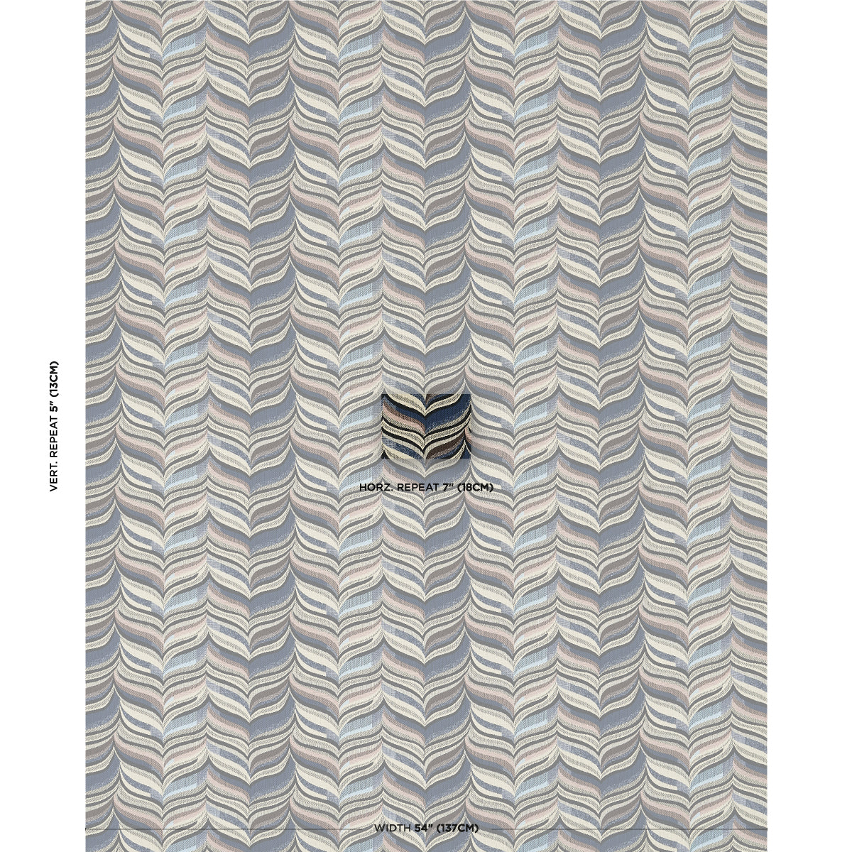 Schumacher Loulou Opal Fabric Sample 82731