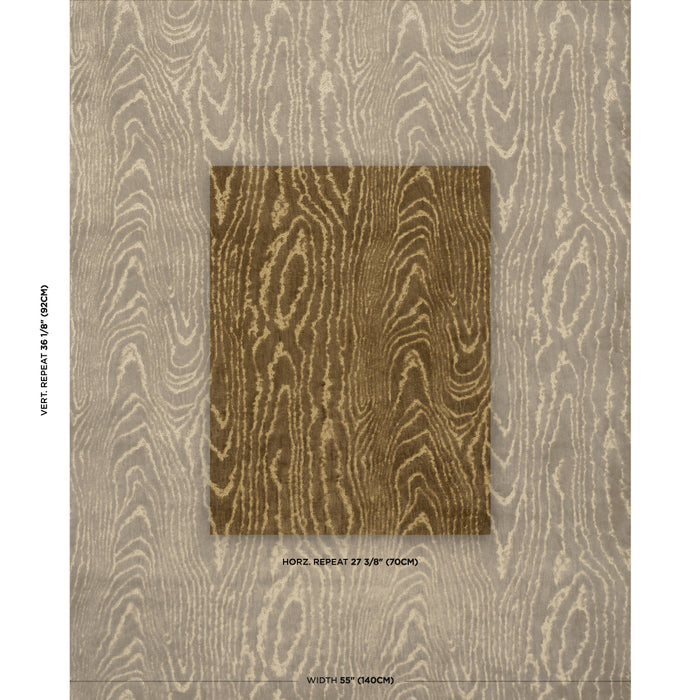 Schumacher Marisa Moire Velvet Camel Fabric Sample 82750