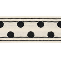 Schumacher Bianca Tape Ivory Noir Trim 82790