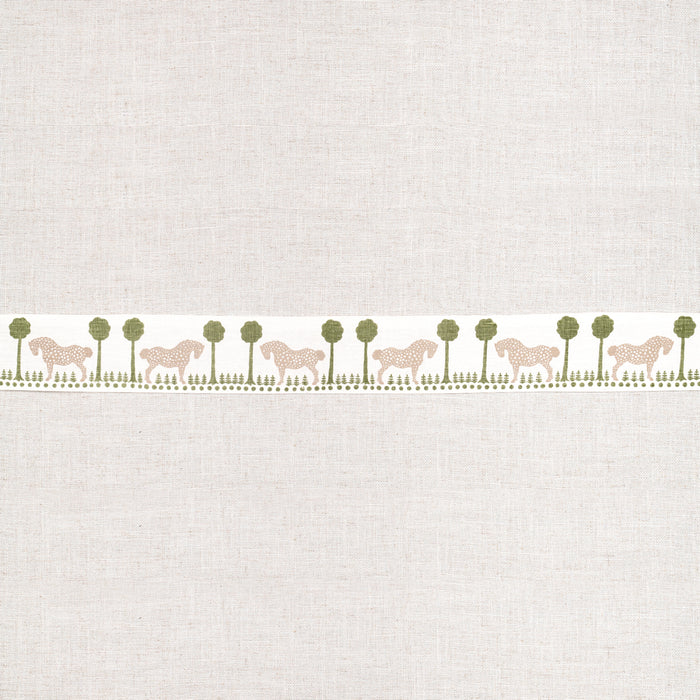 Schumacher Polka Dot Pony Tape Olive Trim 82812