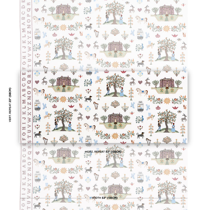 Schumacher Merrifield Sampler Document Fabric 82890