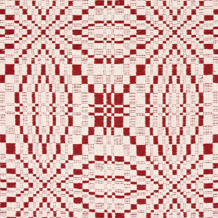 Schumacher Francestown Coverlet Crimson Fabric 82912