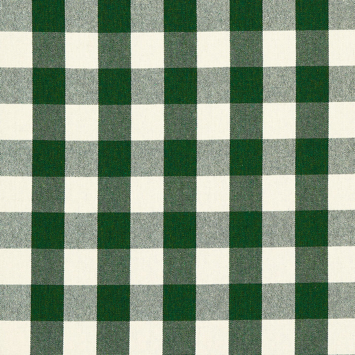 Schumacher Dutton Buffalo Check Emerald Fabric Sample 82941