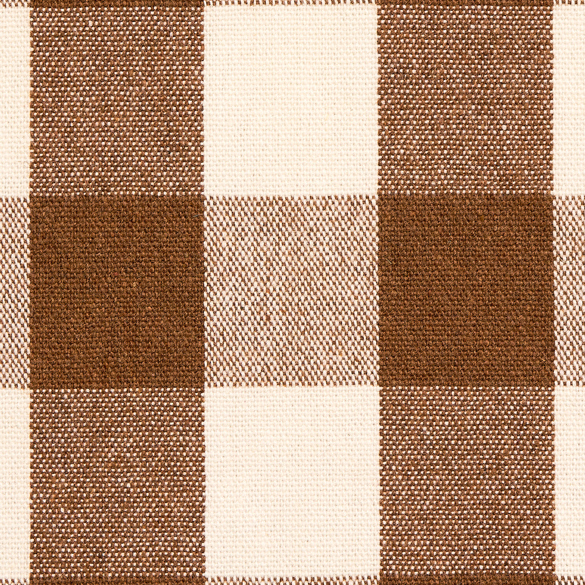 Schumacher Dutton Buffalo Check Coffee Fabric Sample 82942