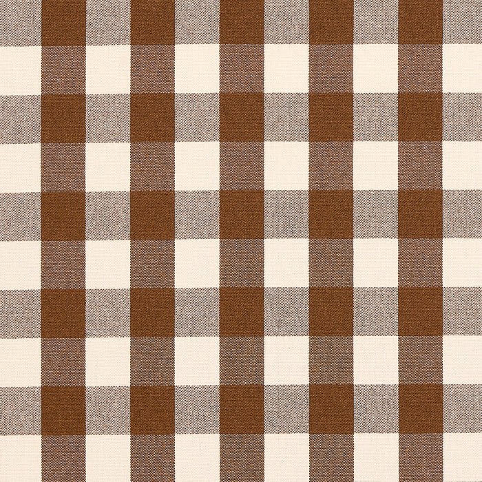 Schumacher Dutton Buffalo Check Coffee Fabric Sample 82942