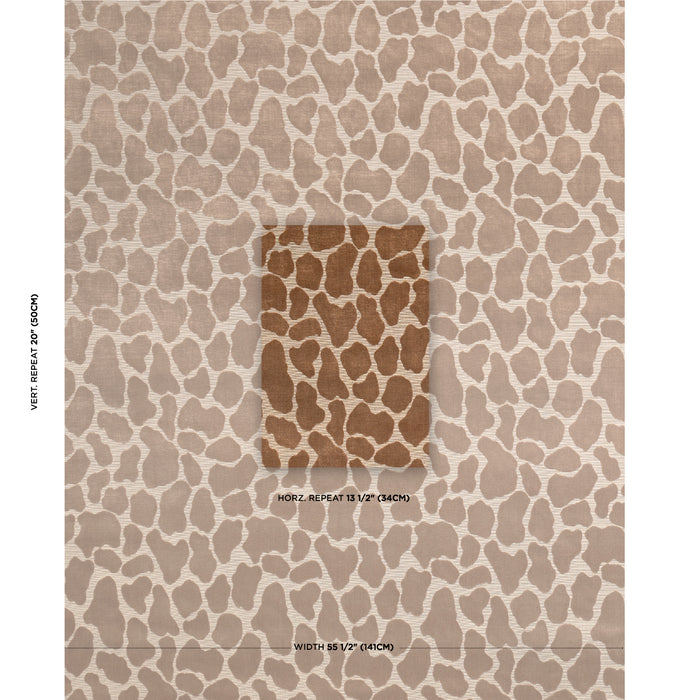 Schumacher Giraffe Velvet Safari Fabric 82970