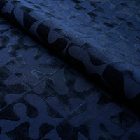 Schumacher Modern Dance Velvet Midnight Blue Fabric 82992