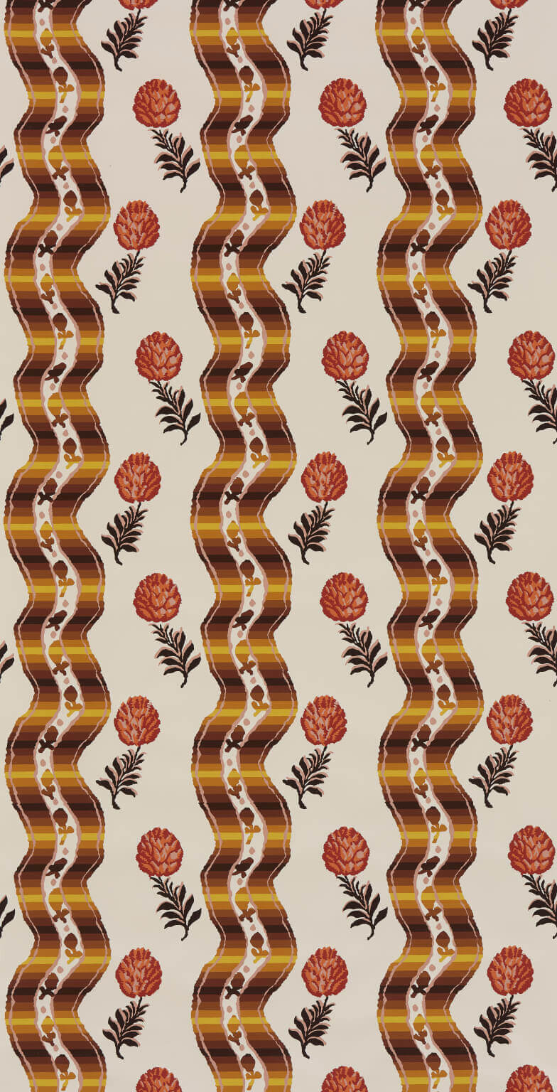Le Manach Pommes De Pin Mordore Wallpaper Sample LP107001