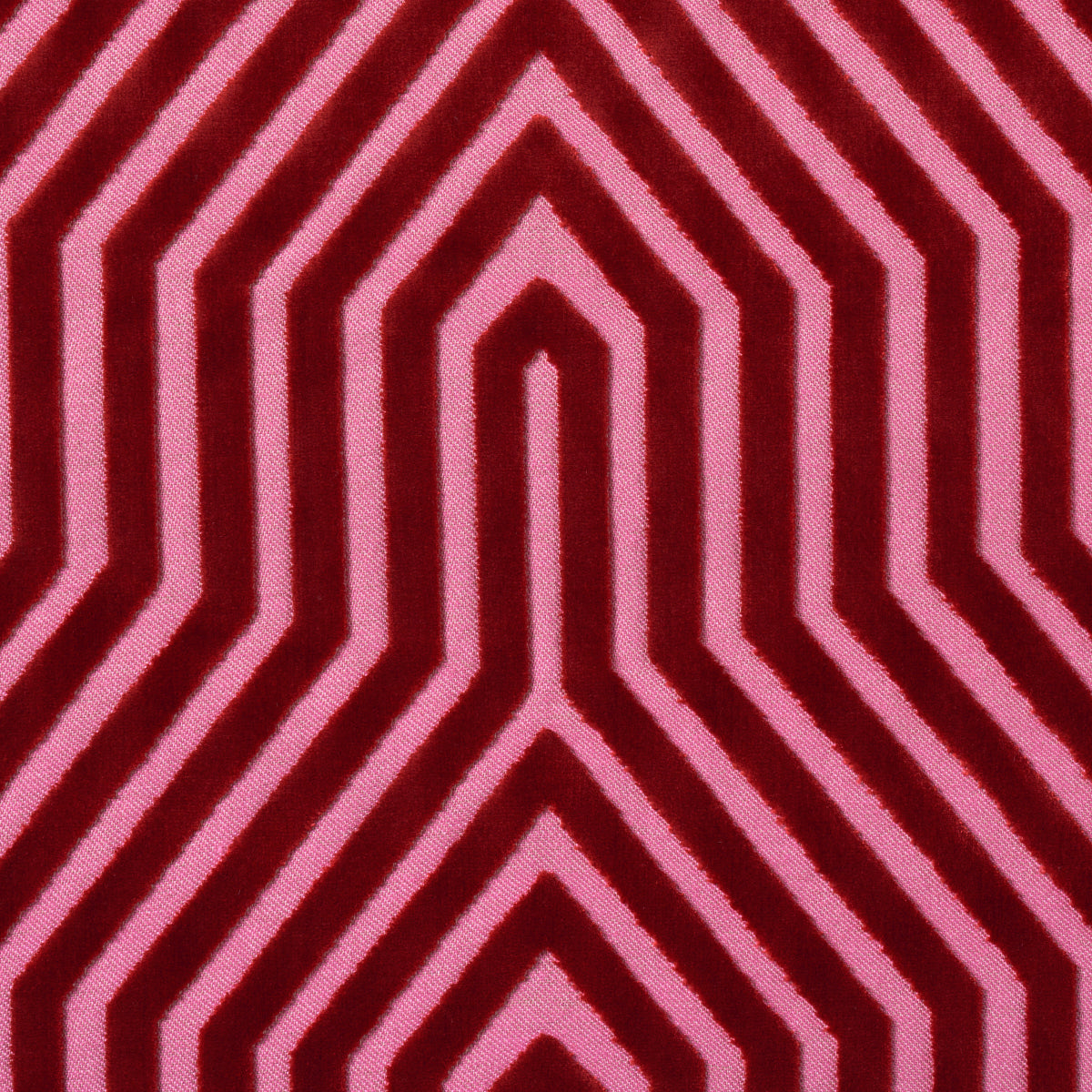 Schumacher Vanderbilt Velvet Fuchsia Fabric 83001