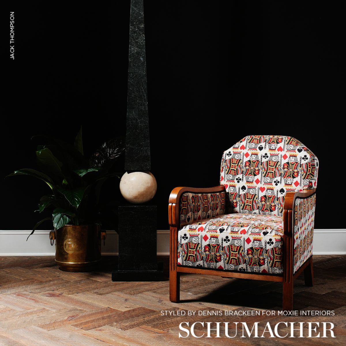 Schumacher King Epingle Document Fabric 83010