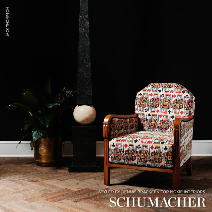 Schumacher King Epingle Document Fabric 83010