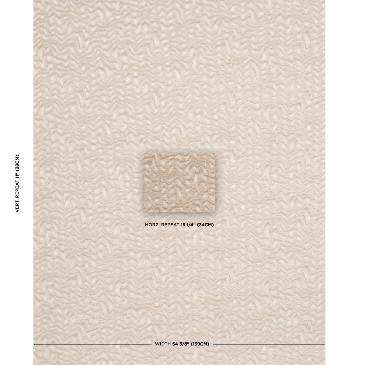 Schumacher Zambezi Velvet Champagne Fabric Sample 83021