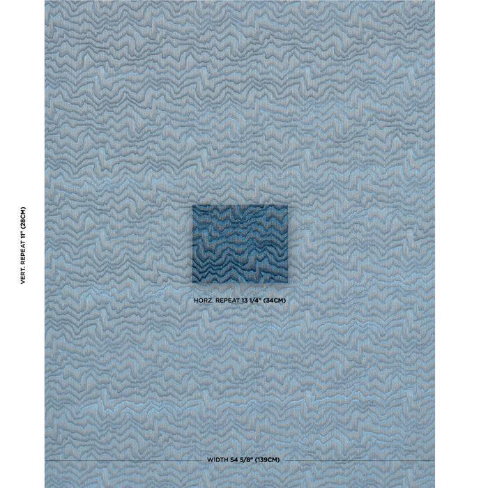 Schumacher Zambezi Velvet Slate Blue Fabric 83022