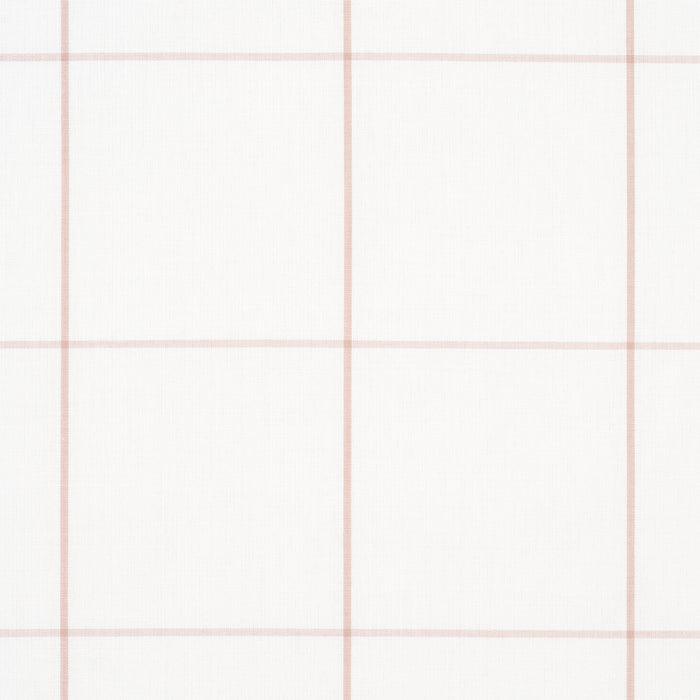 Schumacher Woodman Check Temple Pink Fabric Sample 83031