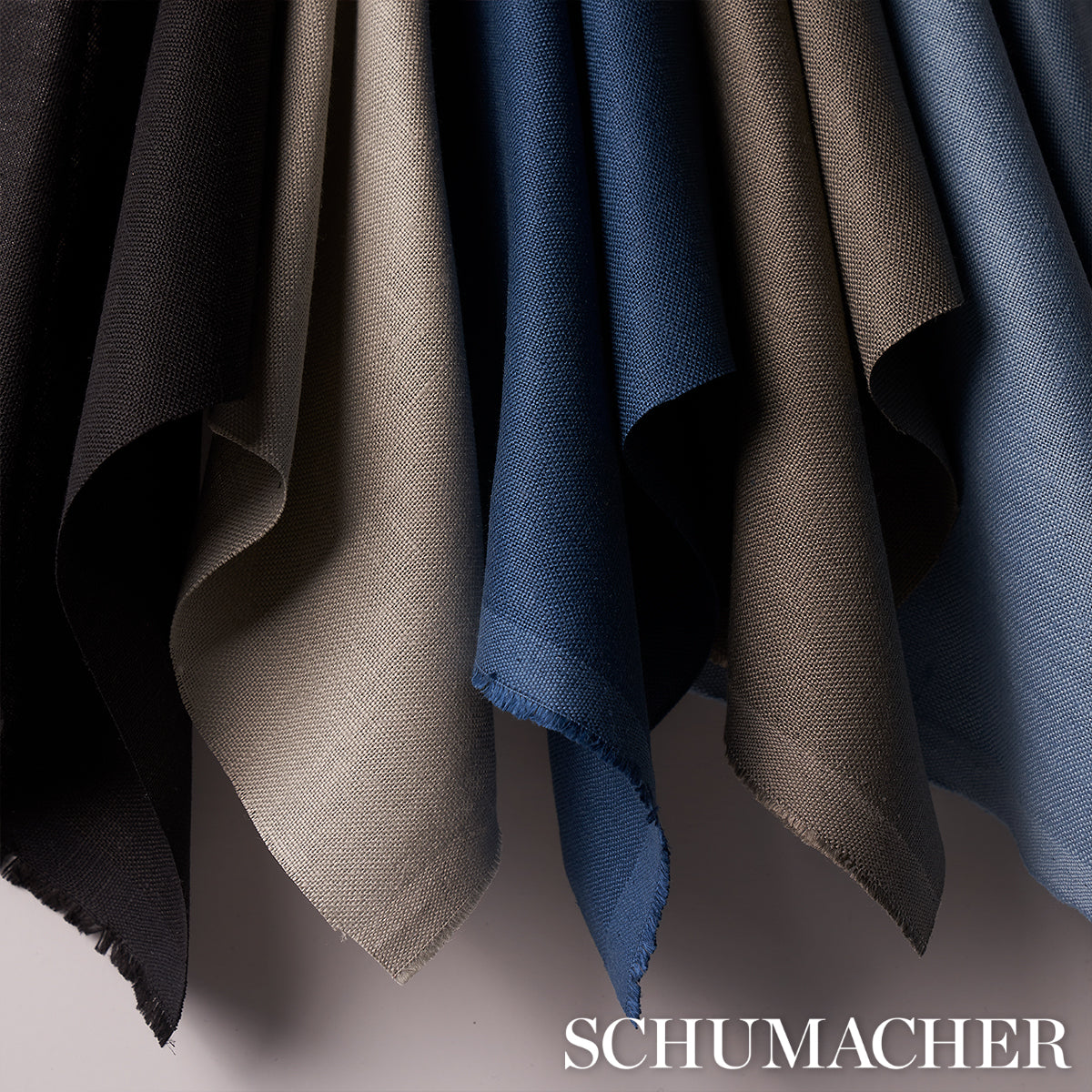 Schumacher Middleton Linen Grey Fabric 83040
