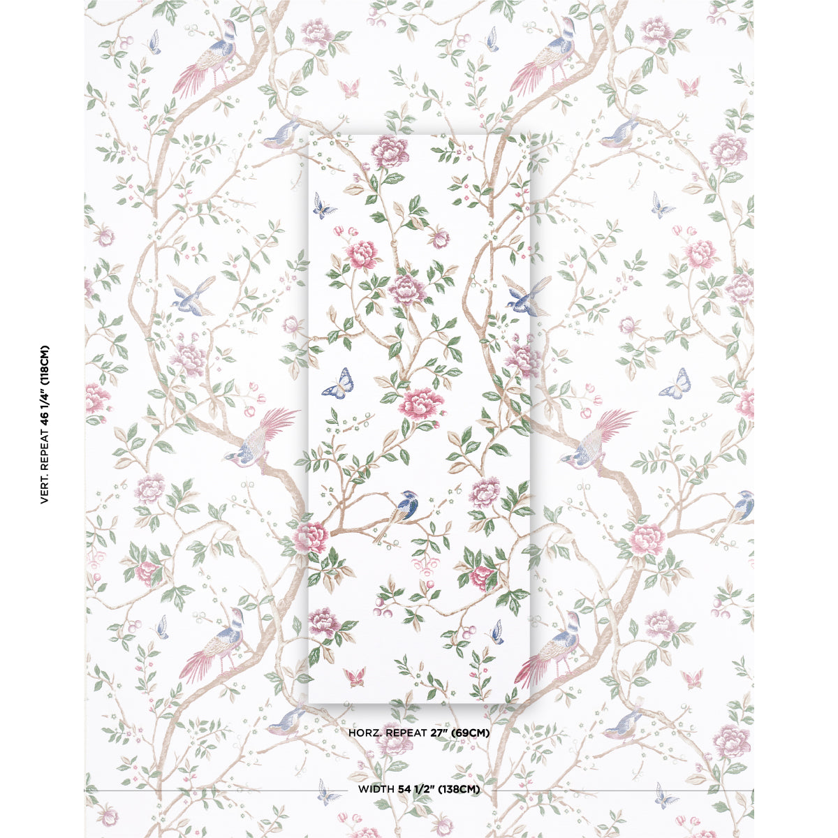 Schumacher Georgia Vine Ivory Fabric Sample 83150